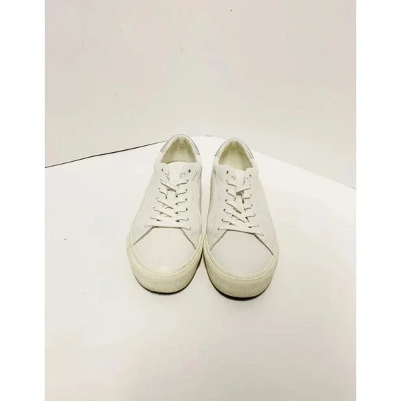 Madewell MWL Sidewalk low-top leather white silver sneakers unisex‎ - Picture 5 of 11